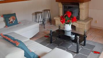 TV connectée, cheminée