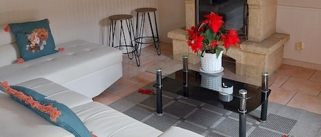 TV connectée, cheminée