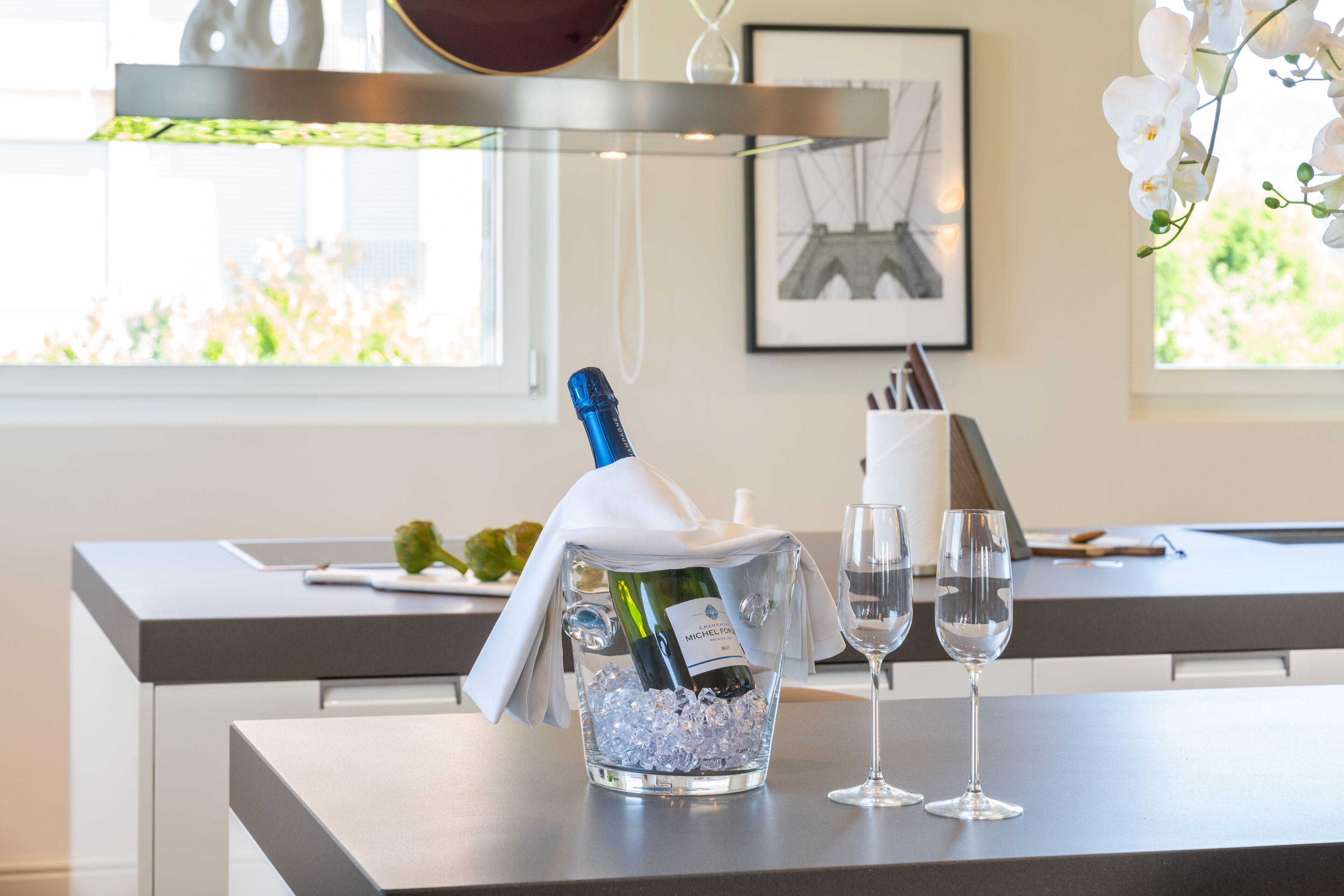 Premium-Apartment | Eigene Küche | Großer Kühlschrank, Mikrowelle, Ofen, Herdplatte