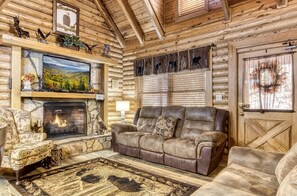 Televisión, chimenea y videojuegos 