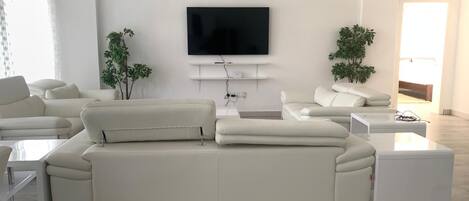 Smart TV, music library, computer monitors, printers