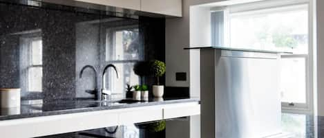 Private kitchen | Fridge, microwave, oven, stovetop