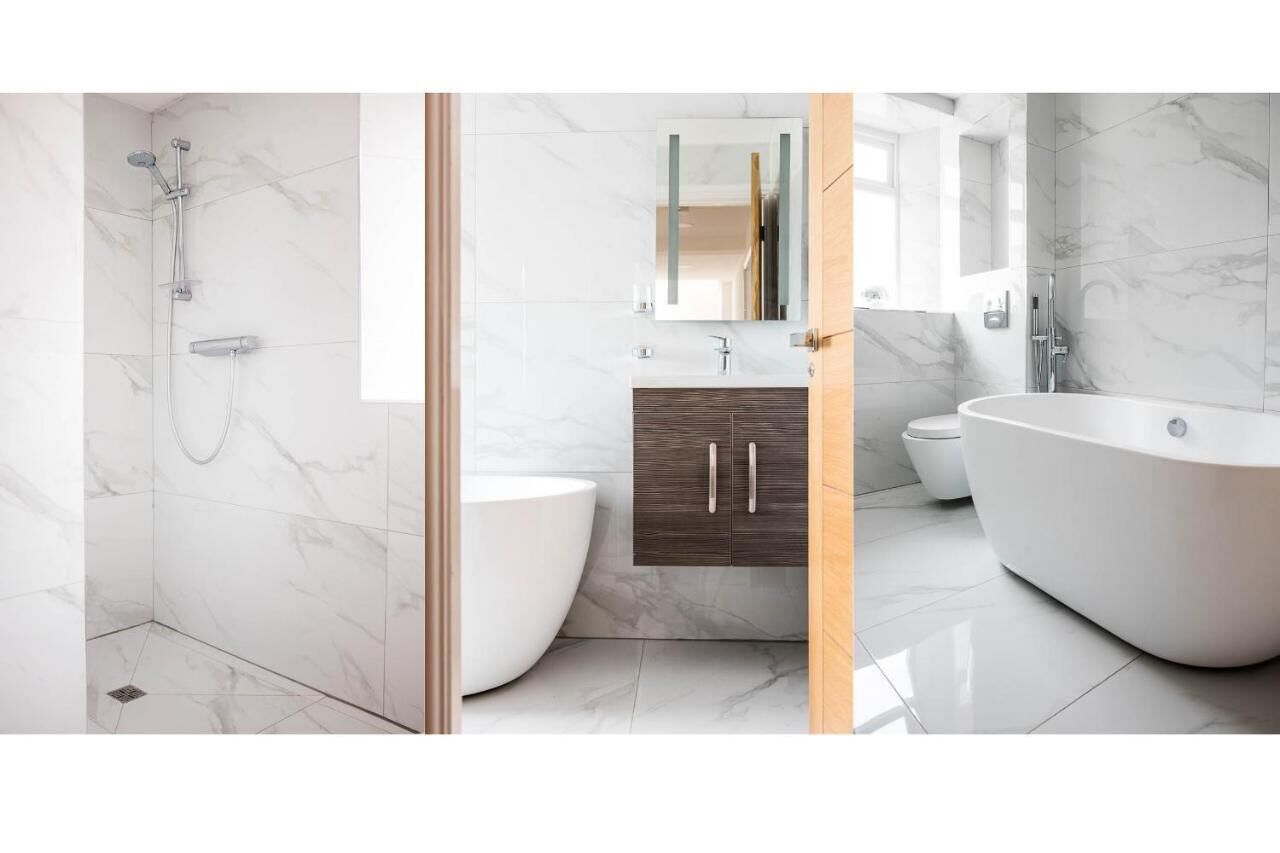 Suihkun ja ammeen yhdistelmä, hiustenkuivaaja, pyyhkeet, saippua