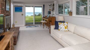 Televisión, libros y oficina