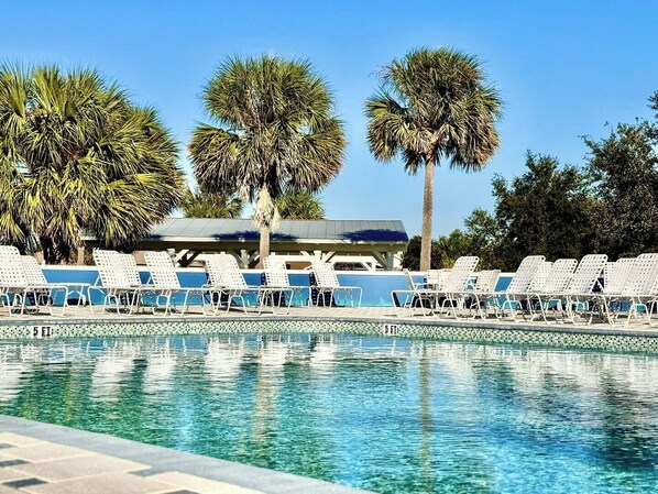 A heated pool