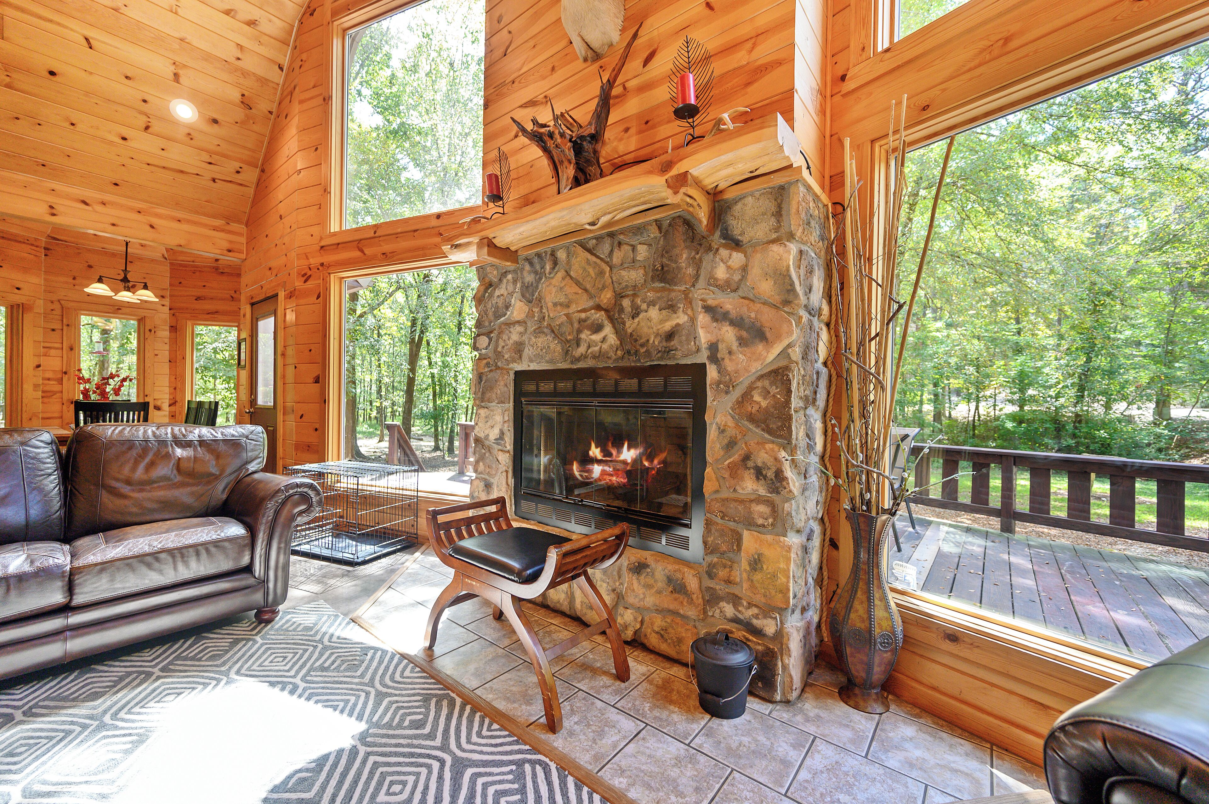 TV, fireplace, foosball