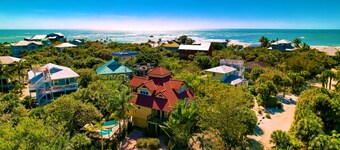 The Salty Conch - Luxury Just Steps To The Beach with Private Pool;2 Golf Carts