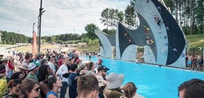 A heated pool