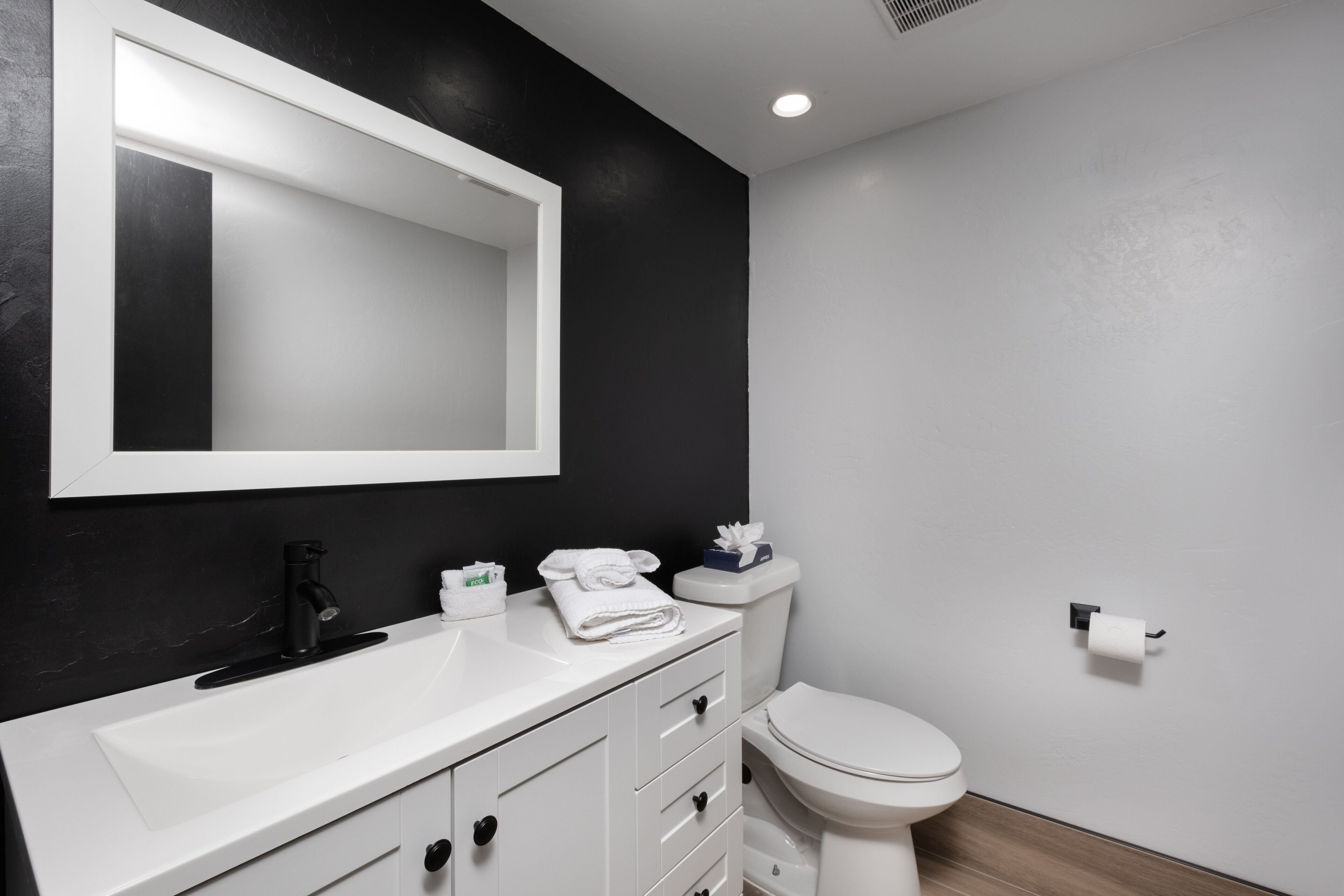 deluxe suite | bathroom | combined shower/bathtub, hair dryer, towels, soap