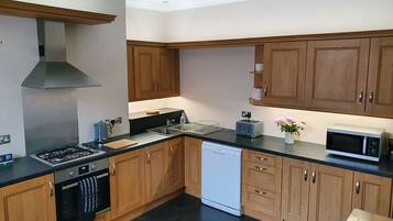 Fridge, oven, stovetop, dishwasher