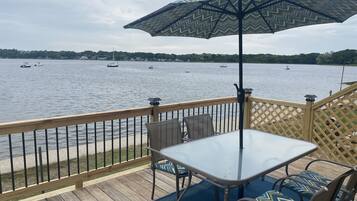 Enjoy waterfront outdoor dining