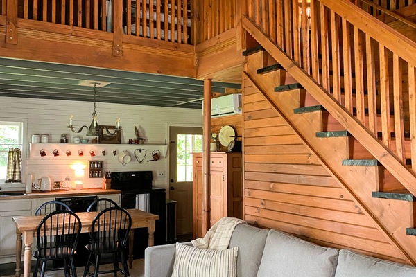 Smart TV, chimenea, libros