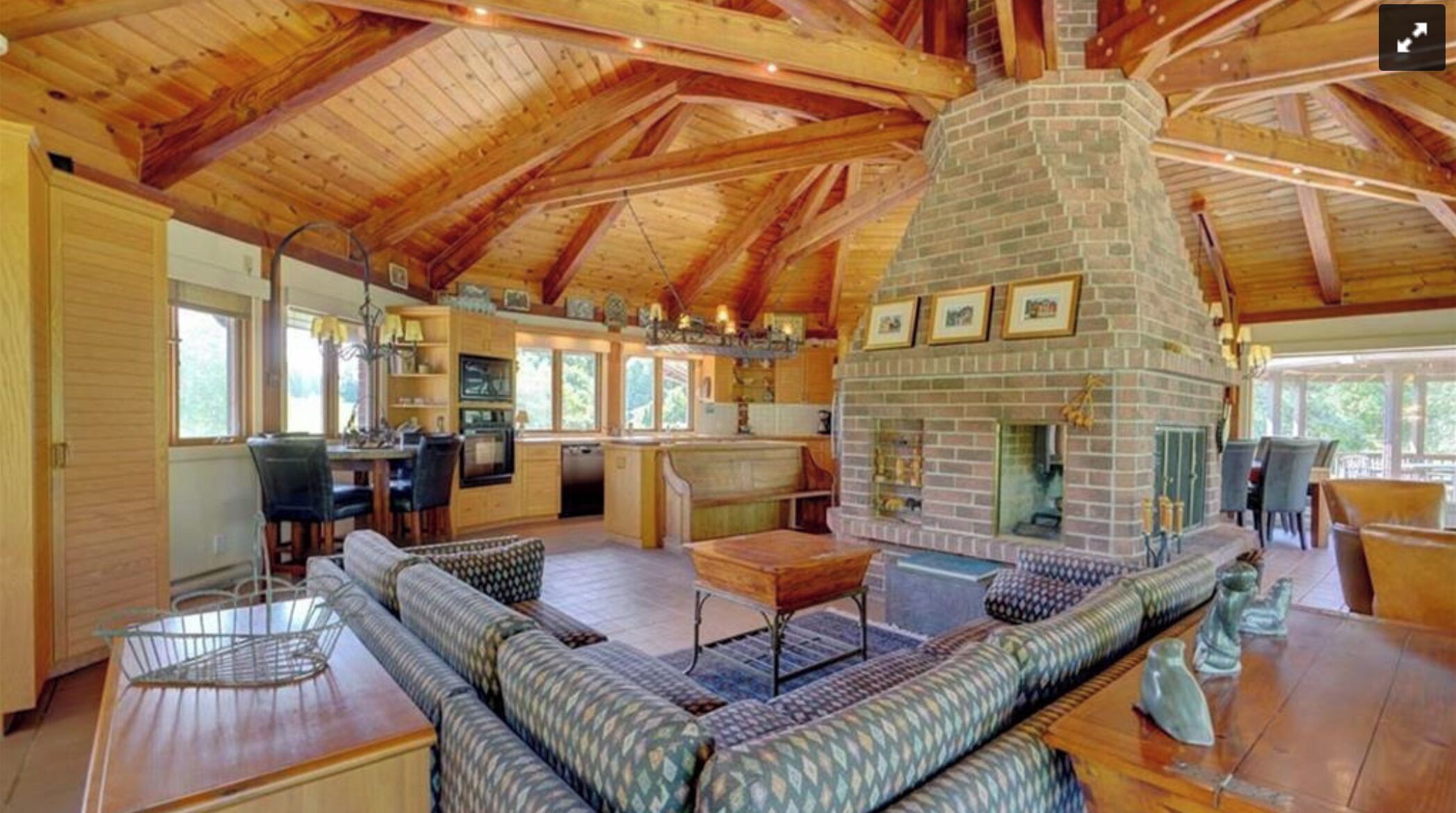 TV, books, video library, stereo