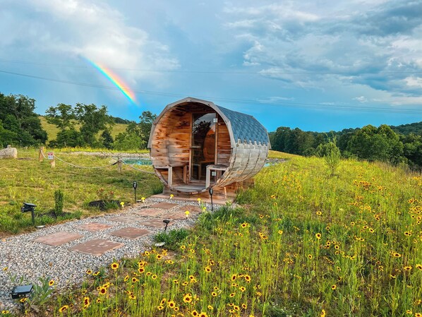 Exterior - Rustic Hobbit Inspired Hocking Hills State Park 3 mi away Hot Tub Pet Friendly (Creola)