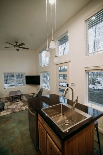 Private, modern escape right in town. Glacier Chalet Guest House.