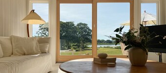 Scandinavian family home on the water