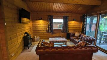 TV, fireplace, stereo