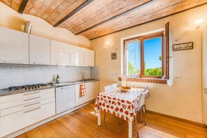 Coffee/tea maker, fridge, microwave, oven - Pool Villa Angela with Sauna, Jacuzzi and Gym, Manciano Terme, Italy (Manciano Terme)
