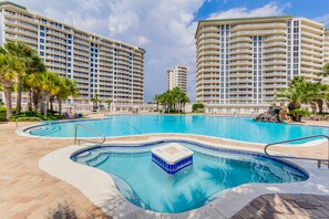 Pool - Garden-view condo with lagoon & kid's pools, beach access, on-site eateries & AC (Destin)