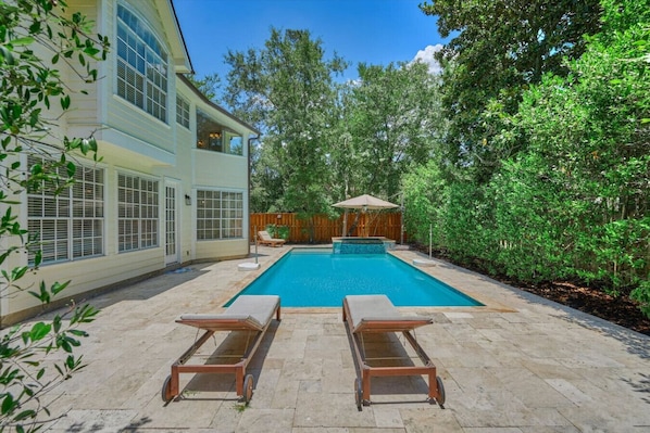 A heated pool