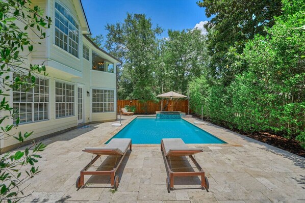 A heated pool