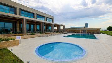 Indoor pool, seasonal outdoor pool