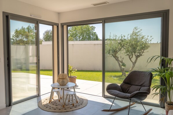 Vue depuis lâhĂ©bergement