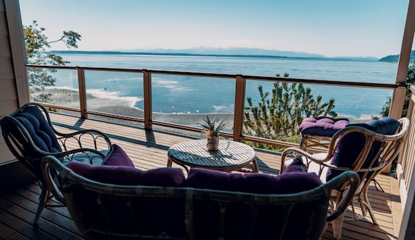 Signature House, Terrace, Ocean View | Balcony view - Stunning House with Views of Puget Sound Ideal for Family Reunions (Edmonds)