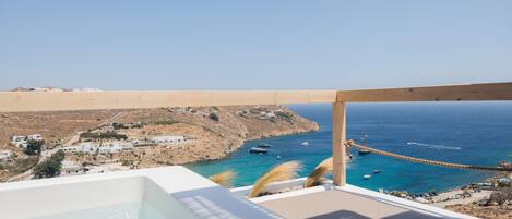 Doppelzimmer, Whirlpool, Meerblick | Strand-/Meerblick