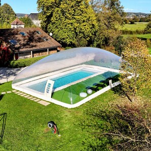Outdoor pool, a heated pool