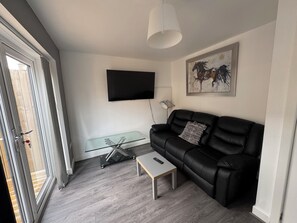 Televisión de pantalla plana, chimenea