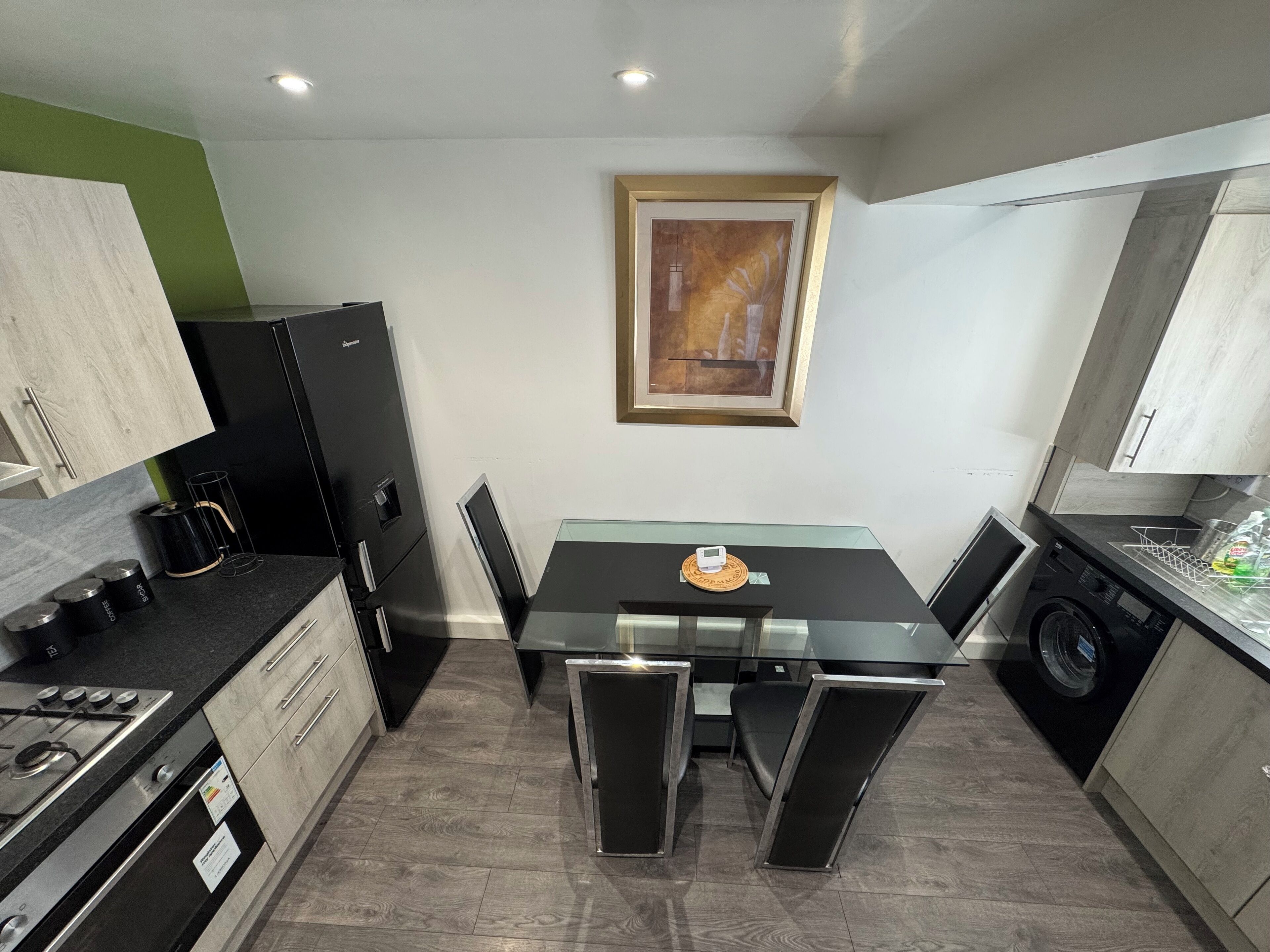 Microwave, oven, stovetop, dishwasher