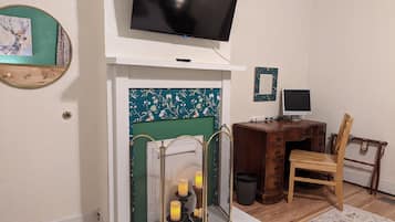 Smart TV, DVD player, books, video library