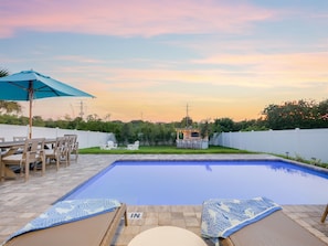 A heated pool
