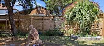 Pet friendly home w yard across from beach