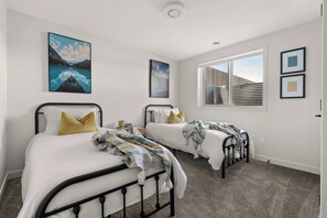 2 bedrooms, iron/ironing board, travel crib, WiFi
