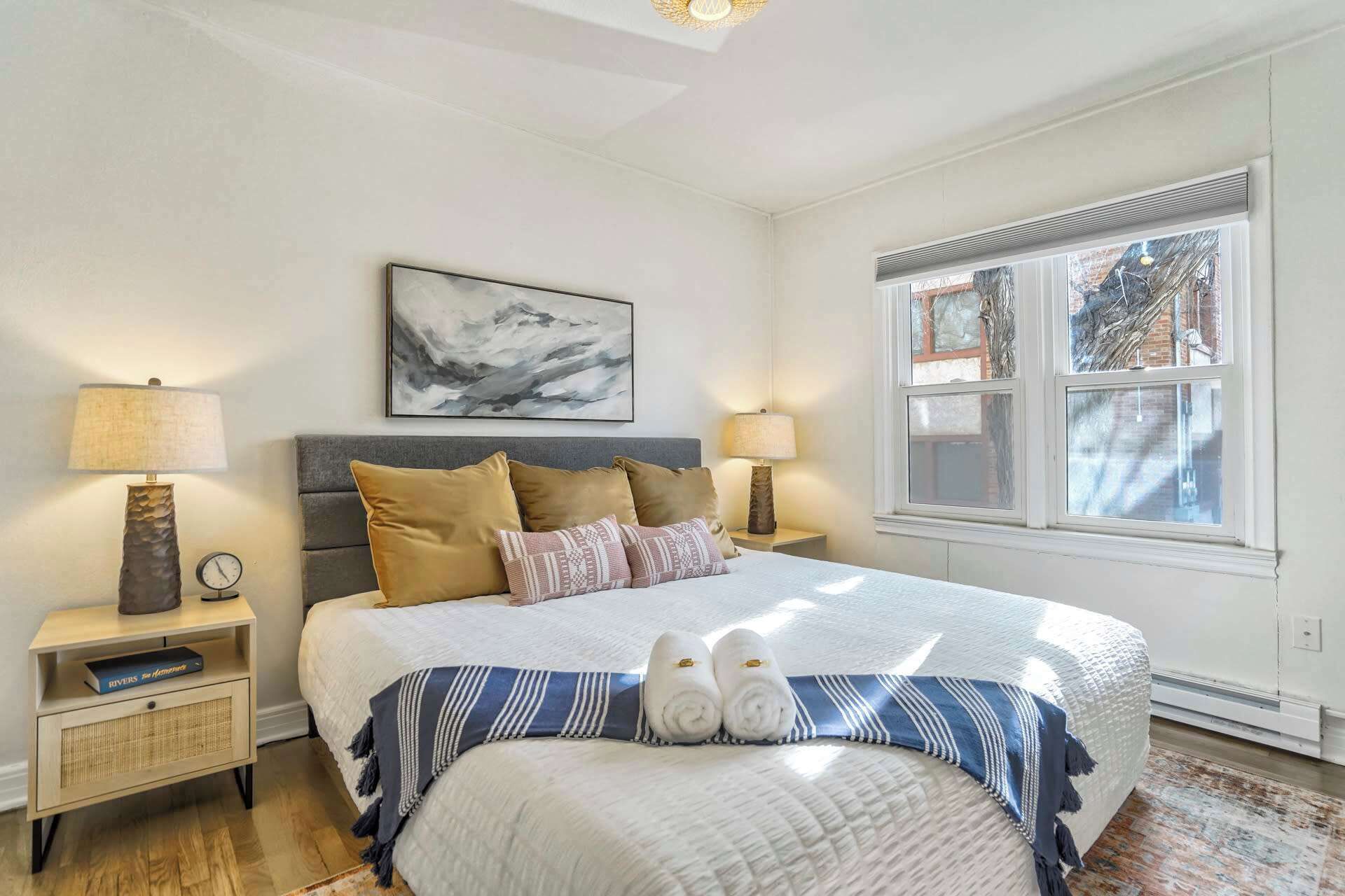 2 bedrooms, iron/ironing board, travel crib, WiFi