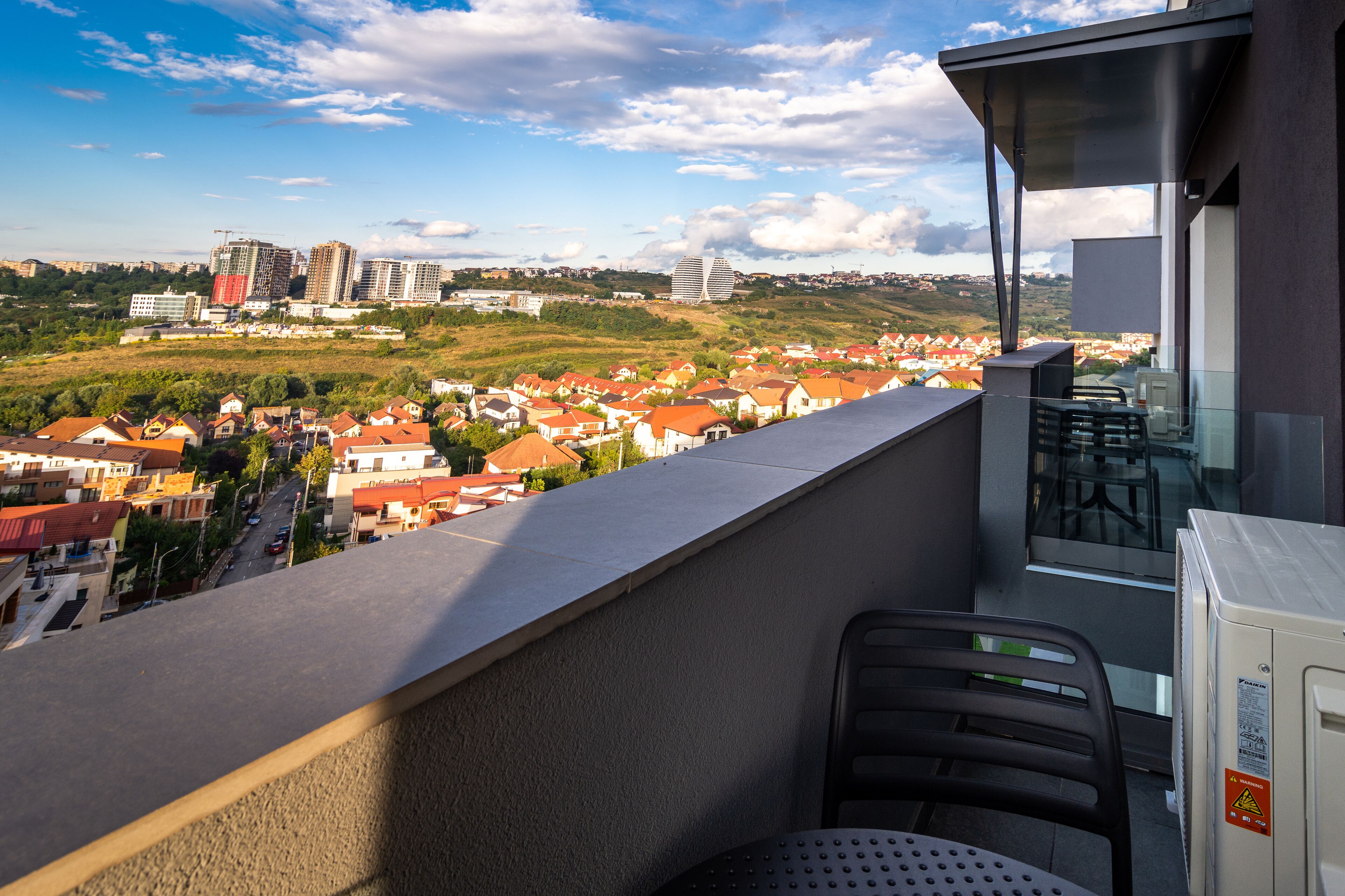 Departamento estándar, varias camas, vista a la ciudad | Terraza o patio