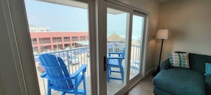 Apartment, 1 King Bed with Sofa bed, Pool Access, Beach View | Living area | TV