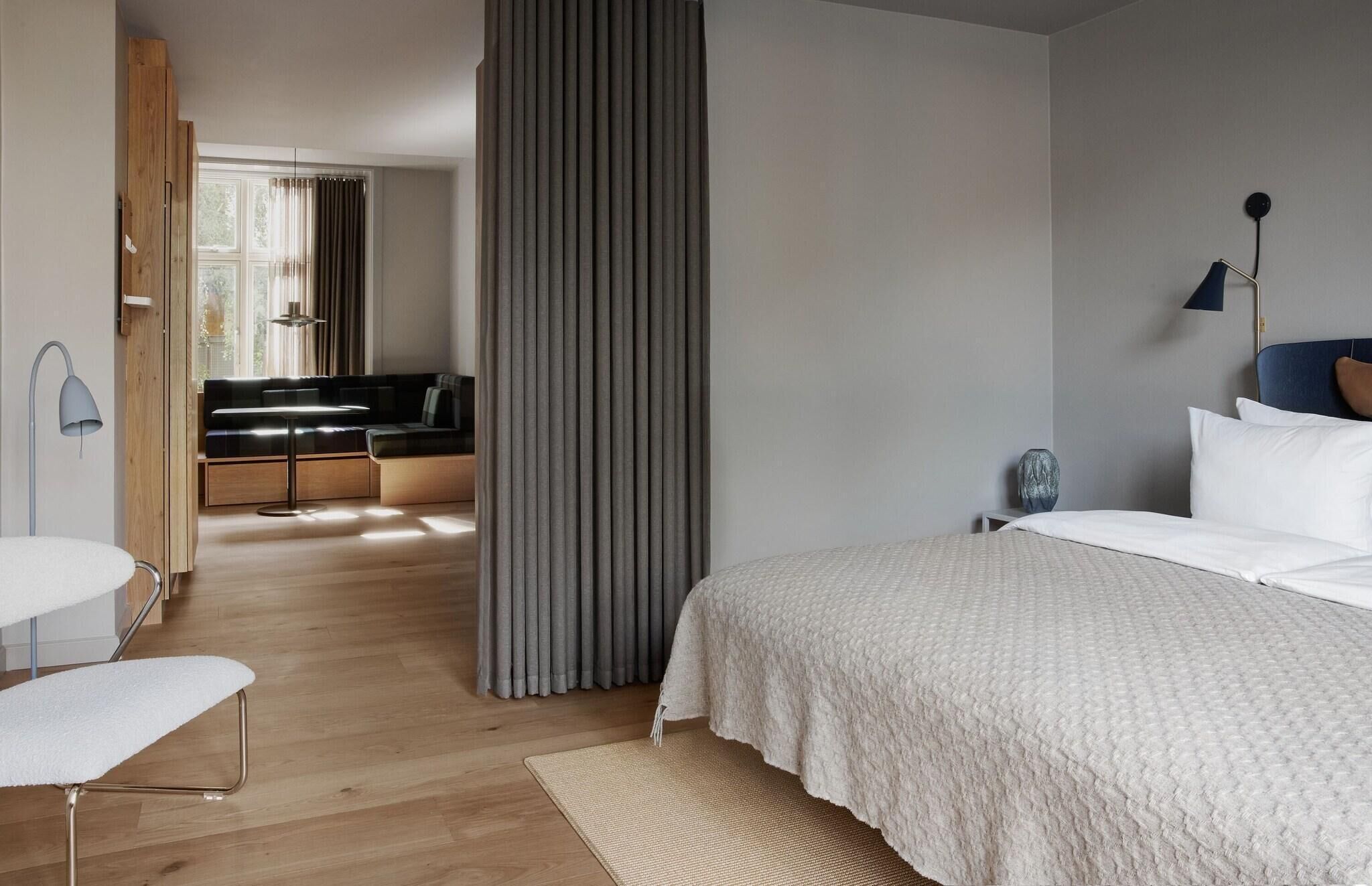 Premium bedding, desk, soundproofing, iron/ironing board