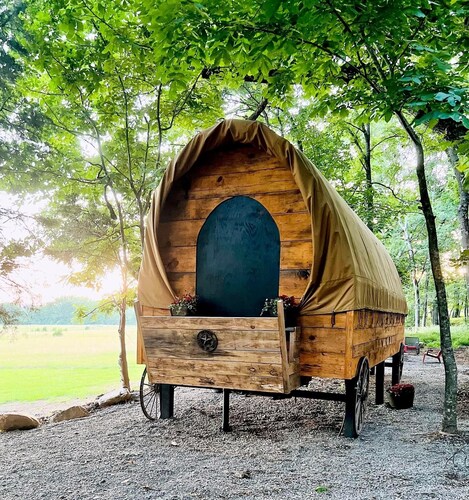 A Wagon Cabin on the Mulberry River, Oark Arkansas