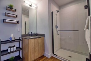 Shower, hair dryer, towels - Gorgeous Ultramodern 2BR Corner Loft + Workspace (Saint Louis)