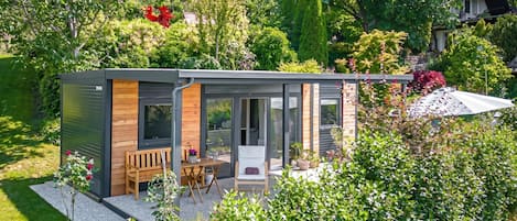 Maison mobile familiale, 2 chambres, terrasse, cÎté montagne (Happy Tiny House) | Terrasse/patio