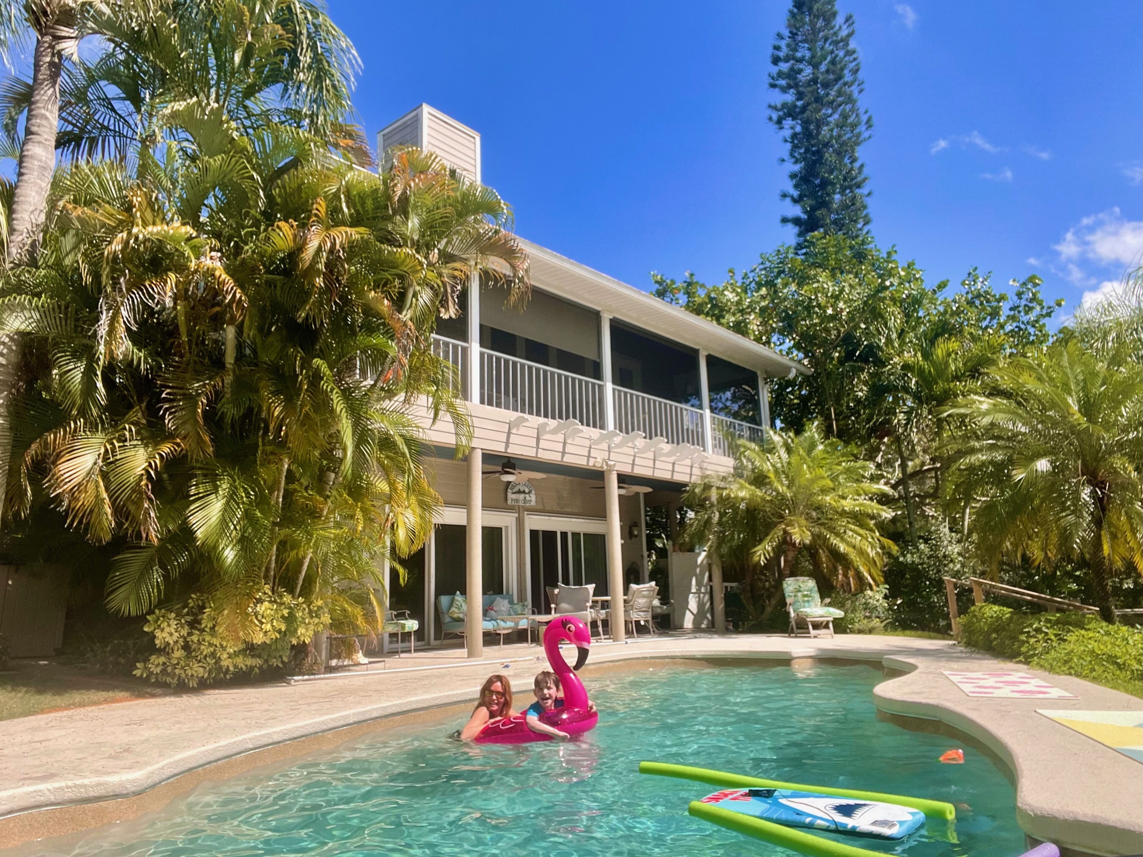 Piscine extérieure, piscine chauffée