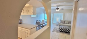 House, Multiple Beds, Kitchen, Pool View | Interior