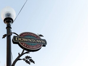 Exterior detail - Historic Main St Apt | Private Garage (Saint Charles)