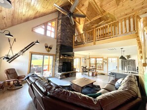 Smart TV, fireplace, video games, table football