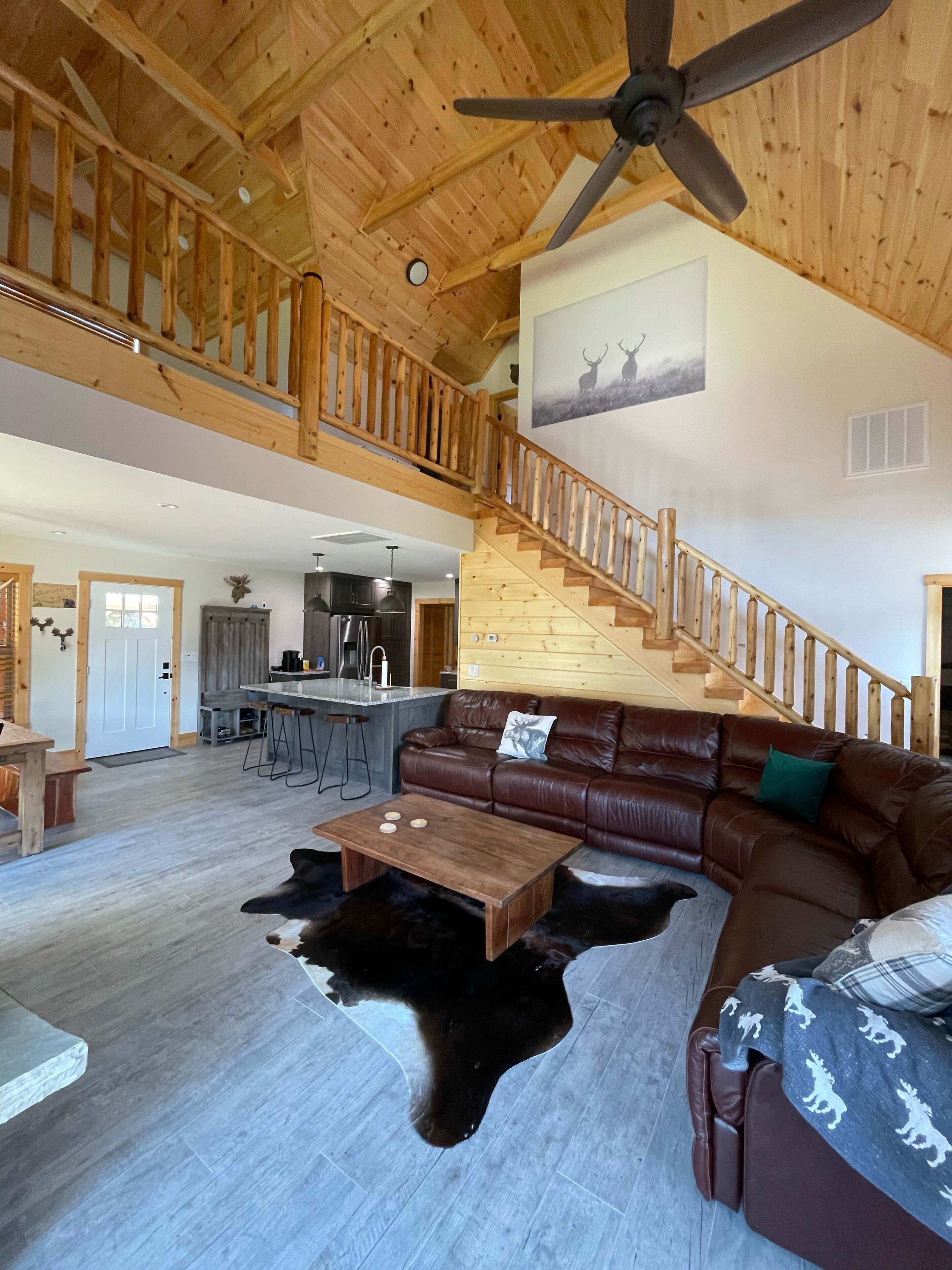 Smart TV, fireplace, video games, table football