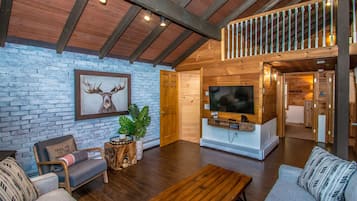 Smart-tv, eldstad och tv-spel