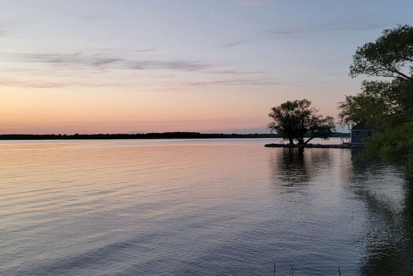 Sunset view from Northport Park/Beach and boat launch